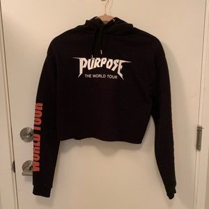 Justin Bieber Purpose Tour Cropped Hoodie